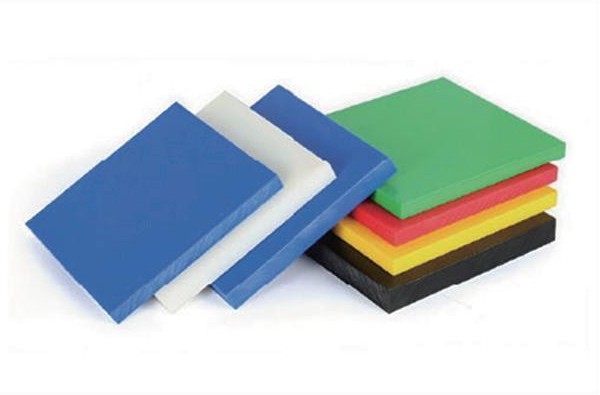 Blue, white, green, yellow, red and black UHMWPE sheets from the product catalogue